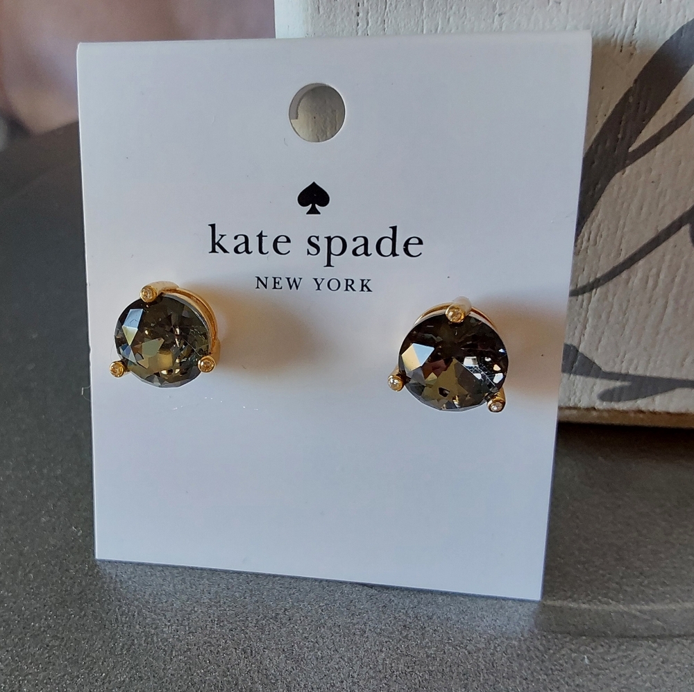 New Kate Spade Jet crystal earrings